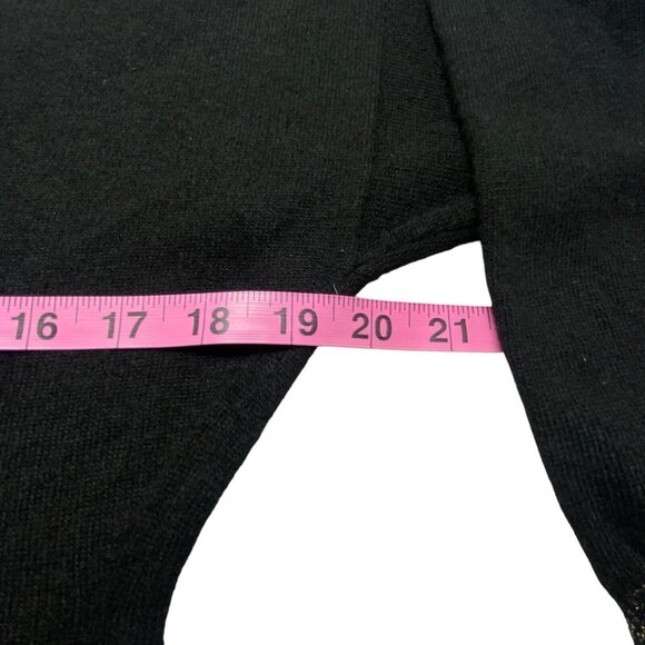 Vtg SCOTCH HOUSE Women Pullover Cashmere Sweater Long Sleeve Sz M Black 79-20 - Picture 7 of 16